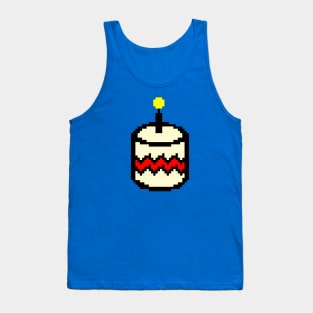 8bit Food Birthday Cake Pixelart Tank Top